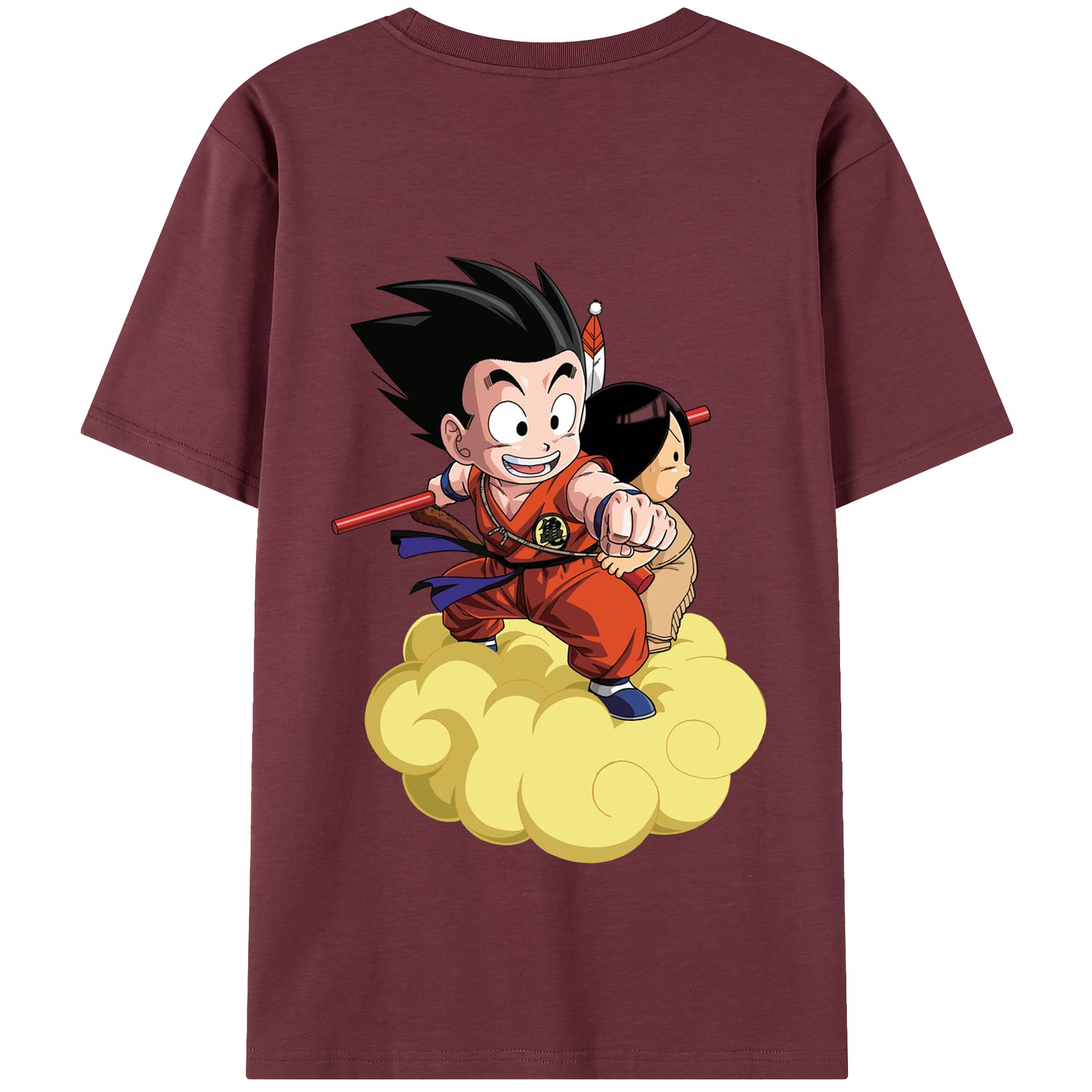 （画像用） ドラゴンボール 孫悟空（そん ごくう）Son Goku カカロット DRAGON BALL Kakarotto 綿100％半袖Tシャツ（背面プリント）